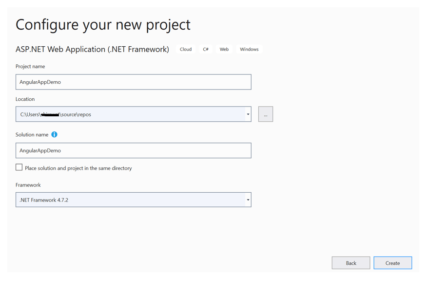 Steps to install AngularJS Project in VS2019