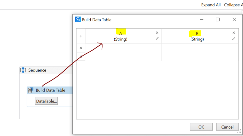 Build Data Table in UiPath